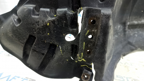 Front right fender liner for Toyota Prius V 12-14 pre-restoration, fasteners torn, tear