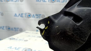 Front right fender liner for Toyota Prius V 12-14 pre-restoration, fasteners torn, tear