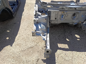 Front right quarter panel of a Toyota Prius V 12-17 on the body, blue