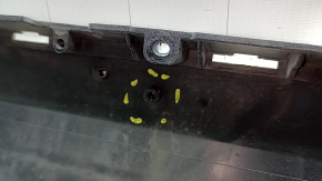 Front bumper bare Hyundai Tucson 22-24 without parking sensors, white, pressed, scratches, non-factory holes, cracks in the fasteners