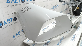 Front bumper bare Hyundai Tucson 22-24 without parking sensors, white, pressed, scratches, non-factory holes, cracks in the fasteners
