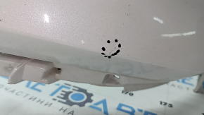 Front bumper bare Hyundai Tucson 22-24 without parking sensors, white, pressed, scratches, non-factory holes, cracks in the fasteners