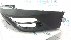 The bare lower rear bumper of a Hyundai Tucson 22-24 without parking sensors, structure, dented, cracked, scratched, broken fasteners