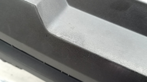 The bare lower rear bumper of a Hyundai Tucson 22-24 without parking sensors, structure, dented, cracked, scratched, broken fasteners