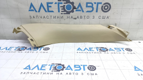 Left trunk door trim for a Lexus RX350 RX450h 10-15, beige, scuffed, dented, and dented