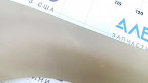 Left trunk door trim for a Lexus RX350 RX450h 10-15, beige, scuffed, dented, and dented