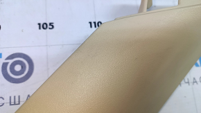 Left trunk door trim for a Lexus RX350 RX450h 10-15, beige, scuffed, dented, and dented