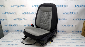 Chevrolet Equinox 22-24 driver's seat without airbag, manual, combination cloth, black and gray, dry-cleanable, chip cut off