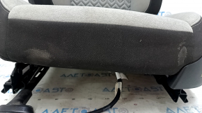 Chevrolet Equinox 22-24 driver's seat without airbag, manual, combination cloth, black and gray, dry-cleanable, chip cut off