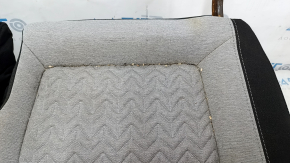 Rear seat, 2nd row, lower left side, Chevrolet Equinox 22-24, black and gray fabric, dry clean, tear