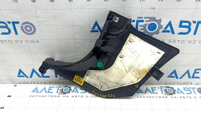 Hyundai Tucson 22-24 black, worn front pillar trim, lower right
