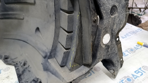 Front right fender liner of Nissan Rogue 14-20 is torn, sound insulation is torn