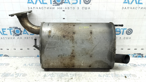 The rear muffler with the barrel of the Lexus ES300h 13-18 is dented.
