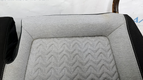 Rear seat, 2nd row, lower left side, Chevrolet Equinox 22-24, black and gray fabric, dry clean, tear