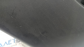 Rear left door panel for Hyundai Tucson 2022-2024, black leather with black cloth insert, black leather armrest, chrome molding with black gloss, with handle, scratches, dents