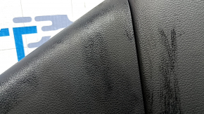 Rear left door panel for Hyundai Tucson 2022-2024, black leather with black cloth insert, black leather armrest, chrome molding with black gloss, with handle, scratches, dents