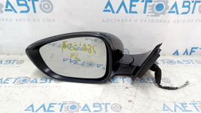 Left side mirror assembly for Honda Accord 23-5, 5-pin, heated, BSM, black, scratched