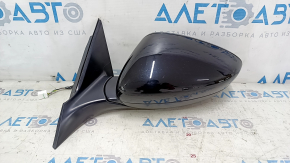 Left side mirror assembly for Honda Accord 23-5, 5-pin, heated, BSM, black, scratched