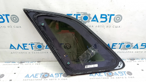 Rear right window glass, blind, Audi E-Tron 19-23, tinted, chrome, Quattro, dented molding, broken heating wiring