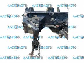 Front right quarter panel of an Audi E-Tron 19-23, black LY9T, on the body, the pillar at the bottom is dented