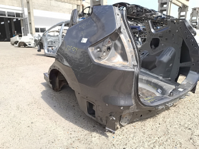 Quarter wing rear left Nissan Rogue 14-20 under BSM, on the body, graphite, bumpers