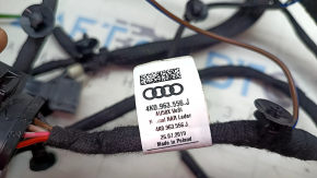 Lower passenger seat trim for the Audi E-Tron 19-23, dark gray leather, heated, with wiring, dented leather