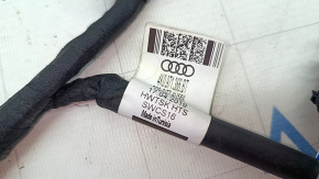 Lower passenger seat trim for the Audi E-Tron 19-23, dark gray leather, heated, with wiring, dented leather