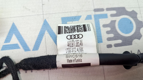 Lower passenger seat trim for the Audi E-Tron 19-23, dark gray leather, heated, with wiring, dented leather