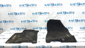 Set of Kia Niro 17-22 HEV, PHEV black floor mats, cloth, for cleaning