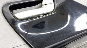 Front right door panel for Kia Niro 17-22, gray, glossy black insert, leather armrest, scratches, needs cleaning
