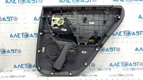 Door trim panel rear left Kia Niro 17-22 HEV, PHEV gray, black glossy insert, leather armrest, scratches