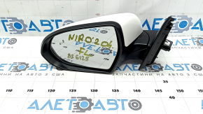 Left side mirror assembly Kia Niro 20-22, 5 pins, BSM, white, scratches