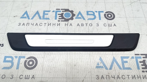 External rear left door sill plate for Audi E-Tron 21-23, black with chrome, scuffed
