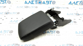 Armrest for VW Tiguan 18-20, black leather, black stitching, dry-cleanable