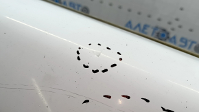 Front bumper, bare, Toyota Camry v50 12-14 USA LE XLE, white, scratches, dented, torn, broken fasteners