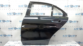 Bare rear left door Mercedes C-class W205 15-18 aluminum, black 040, bump, debris under the paint, streaks