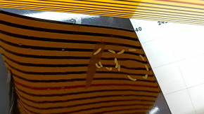 Mercedes C-class W205 15-21 aluminum hood, black 040, bumpers, painted 0.25, debris under the paint