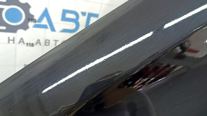 Front left wing Mercedes C-class W205 15-18 aluminum, black 040, dented, painted 0.25, debris under the paint