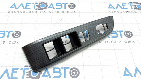 Front left power window control trim for Toyota Camry v50 12-14 USA, gray wood grain, scratches, crack in mount