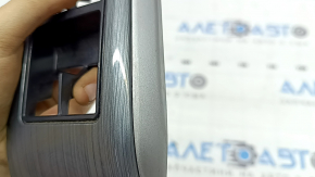 Front left power window control trim for Toyota Camry v50 12-14 USA, gray wood grain, scratches, crack in mount