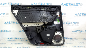 Black rear right door panel for a VW Tiguan 18-20, black leather armrest, plastic insert, with handle, scratches