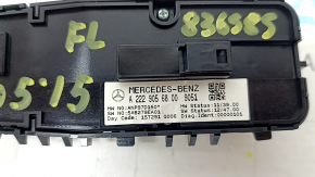Front left window lift control for Mercedes C-class W205 15-18, black housing, chrome trim