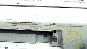Right threshold Toyota Camry v50 12-14 USA LE XLE with chrome, white, scratches, scuffs, cracks
