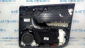 Black front left door panel for a VW Tiguan 18-20, with a buzzer, black leather armrest, leather insert, broken fastener, peeling handle cover