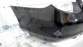 Bare rear bumper Mercedes C-class W205 300 15-21 without parking sensors, black, scratches, dents
