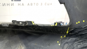 Front bumper, bare, Mercedes C-class W205 300/350e/350h/400 15-18, without parking sensors, black, fake, broken fasteners, scratches, dents, crack
