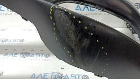 Front bumper, bare, Mercedes C-class W205 300/350e/350h/400 15-18, without parking sensors, black, fake, broken fasteners, scratches, dents, crack