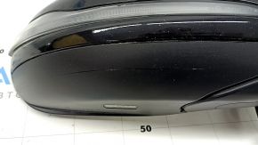 Right side mirror assembly for Mercedes C-class W205 15-18, 8+8+1 pins, turn signal, heated, backlit, BSM, black, scratches