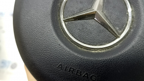 Mercedes C-Class W205 15-18 black, scratched steering wheel airbag