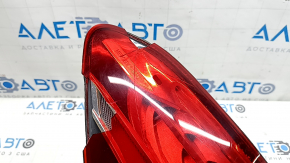 Left headlight Mercedes C-class W205 15-18 halogen, broken glass, cracks, scratches
